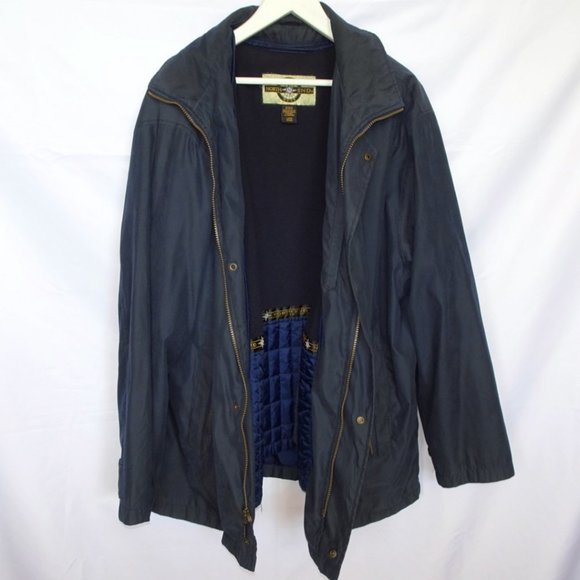North End All Climate Navy Fleece Lined Jacket - Picture 1 of 7